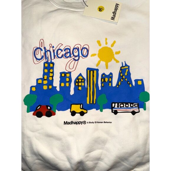 NWT Madhappy Chicago Exclusive Fleece Crewneck size M - Picture 5 of 9